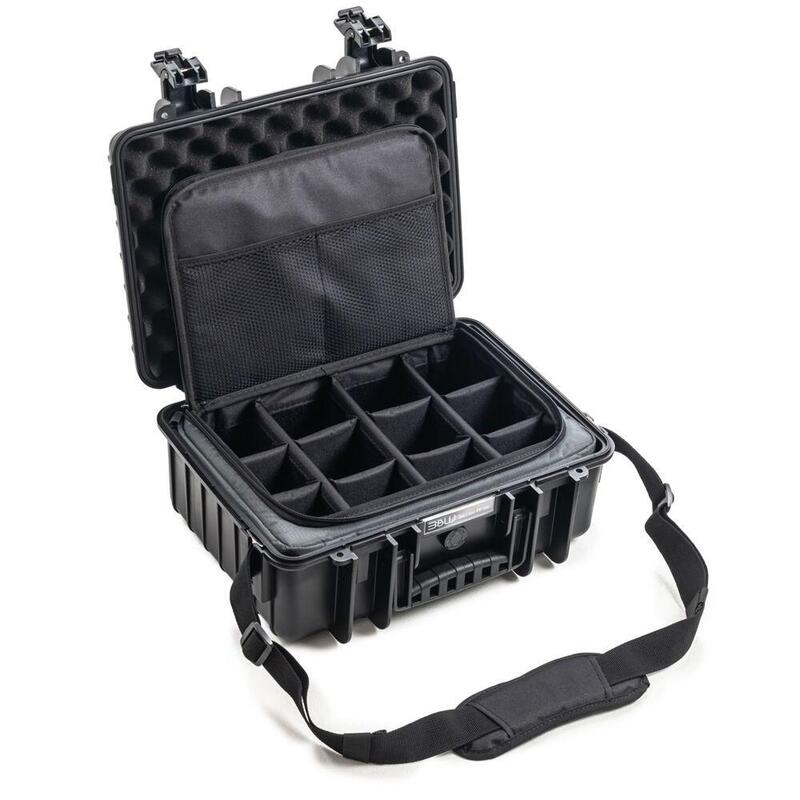 B&W Outdoor Koffer Typ 4000 Schwarz Mit Fototasche