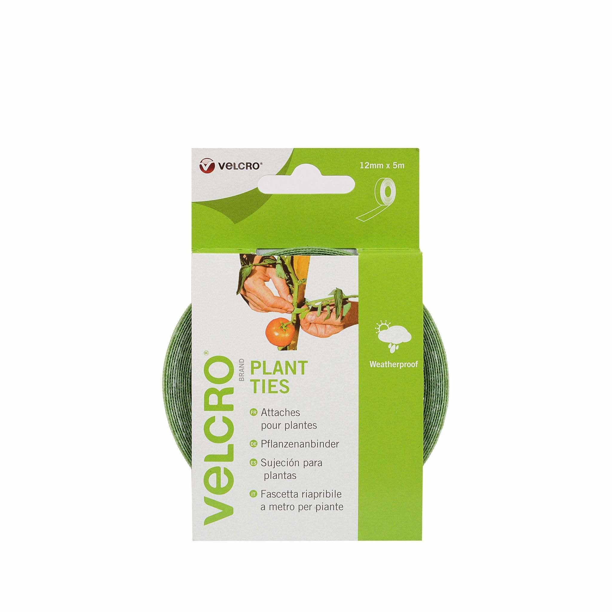 Velcro One-Wrap Klettband Pflanzenanbinder, One-Wrap Band 12mm X 5m Grn