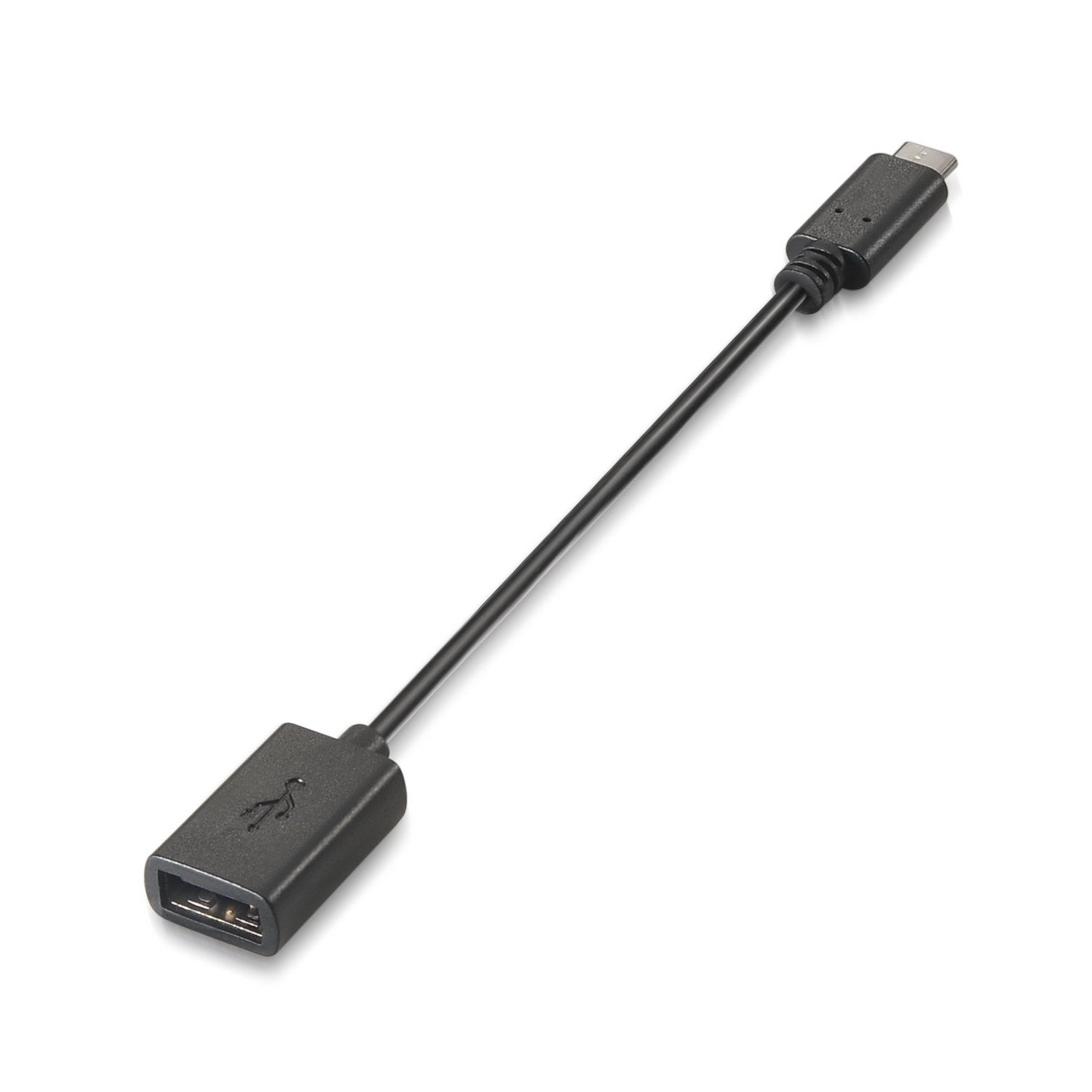 Aisens Cable Usb 2.0 3a - Tipo Usb-C/M-A Hembra - 15cm - Negro