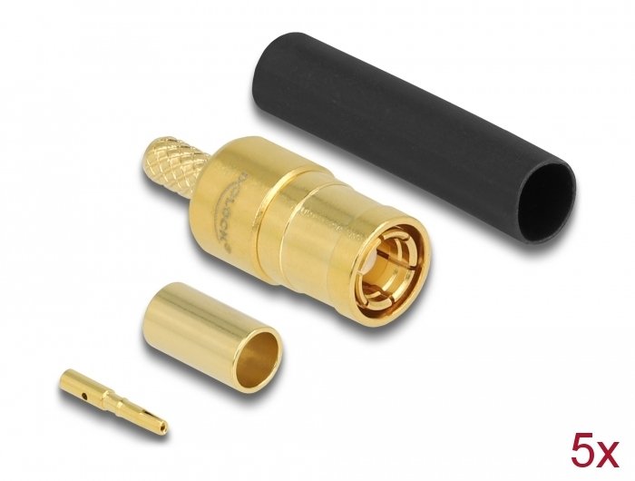 Smb Stecker Zum Crimpen Rg-174   Rg-316 Mit Passendem Schrumpfschlauch - 5 Stück