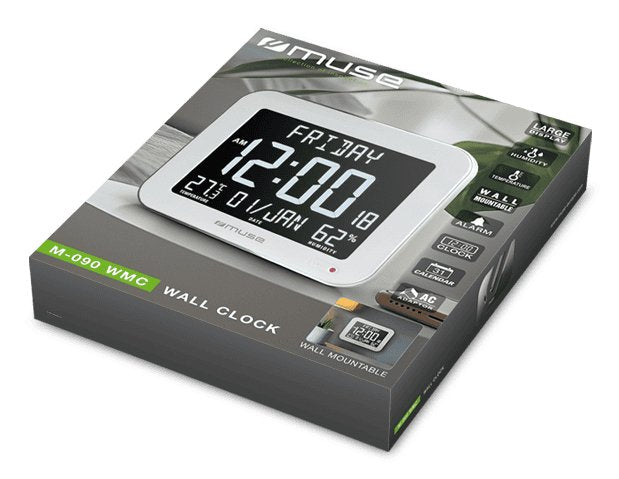EAN 3700460209827 - Muse M-090 WMC reloj de mesa o pared Reloj digital Rectángulo Blanco imagen 4