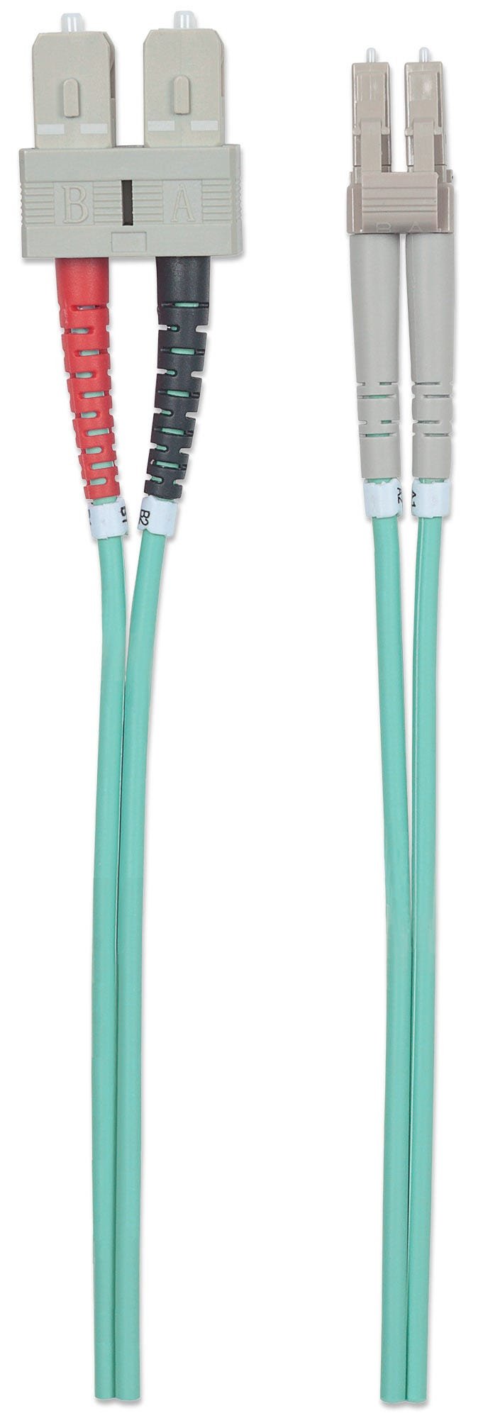 Intellinet 751094 Cable De Fibra Optica 5 M Lc Sc Om3 Color Aguamarina