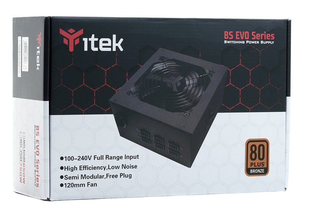 Fuente De Alimentación  Itek Bs650 650 W 24-Pin Atx Atx Negro
