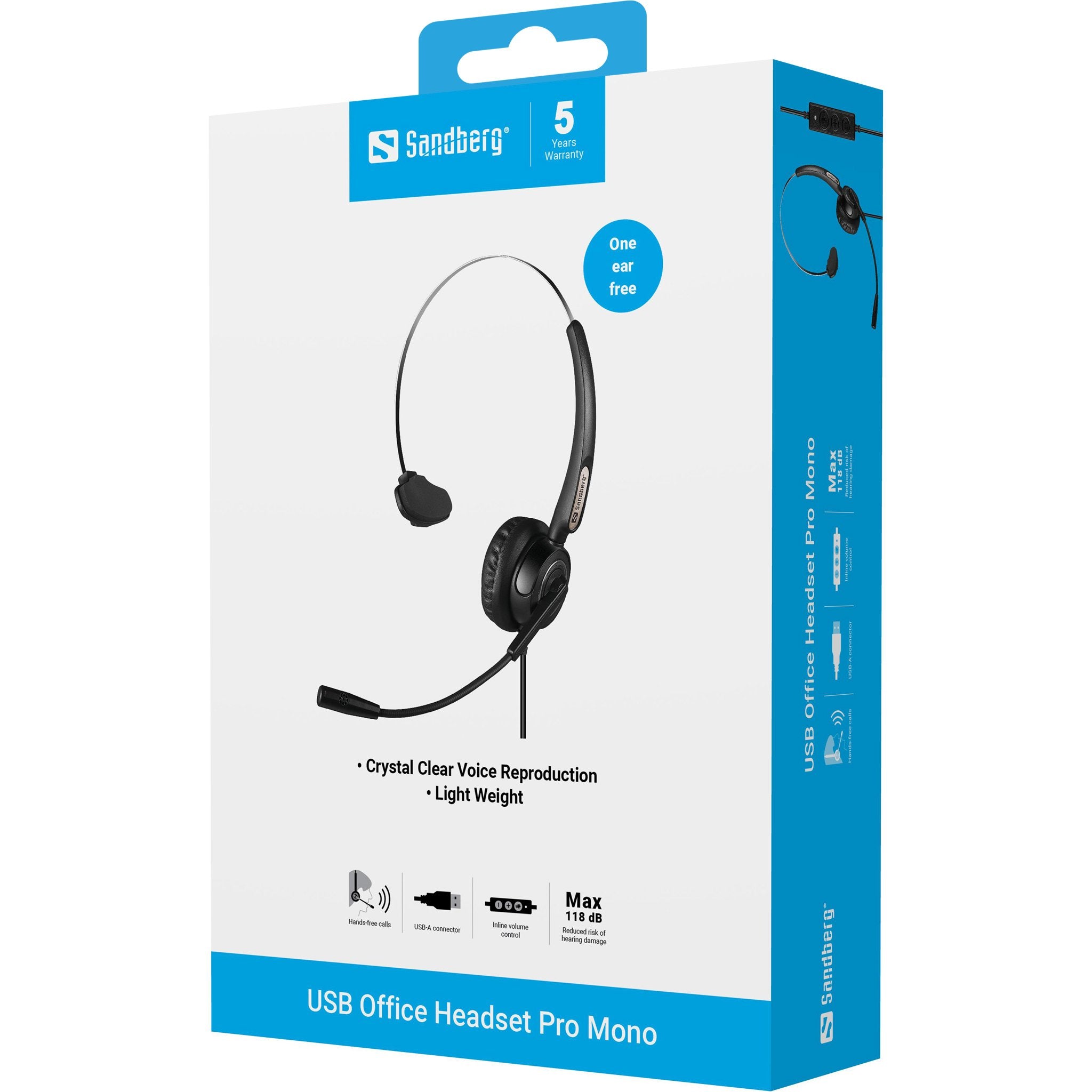 EAN 5705730126147 - Sandberg 126-14 auricular y casco Auriculares Alámbrico Diadema Oficina/Centro de llamadas USB tipo A Neg imagen 5
