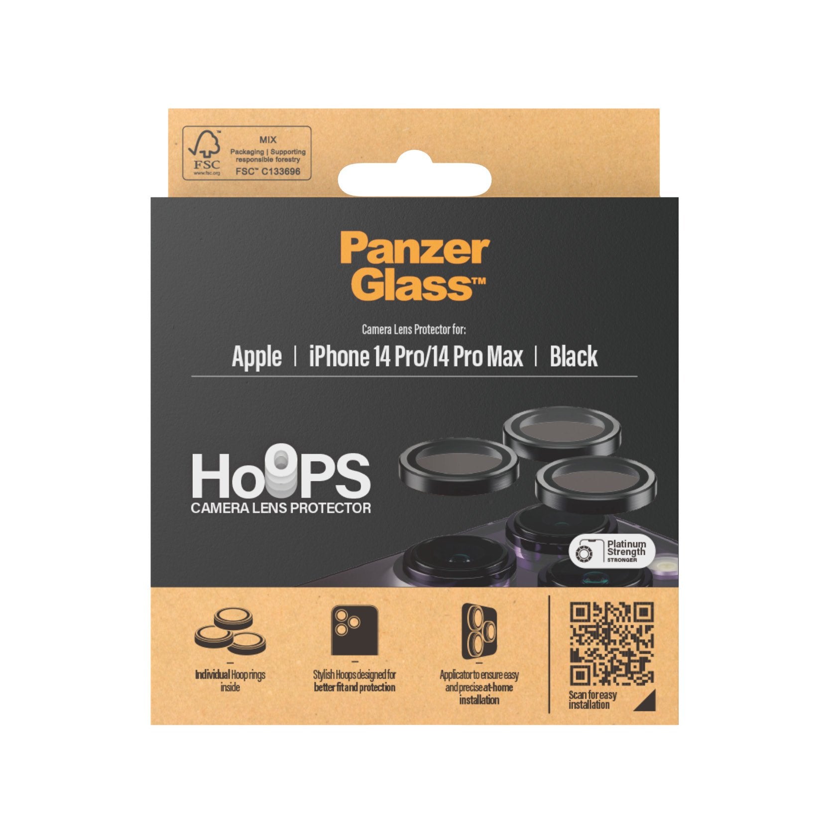 EAN 5711724011412 - PanzerGlass ® Hoops® Camera Lens Protector Black iPhone 14 Pro | 14 Pro Max Protector de pantalla Apple 1 imagen 3
