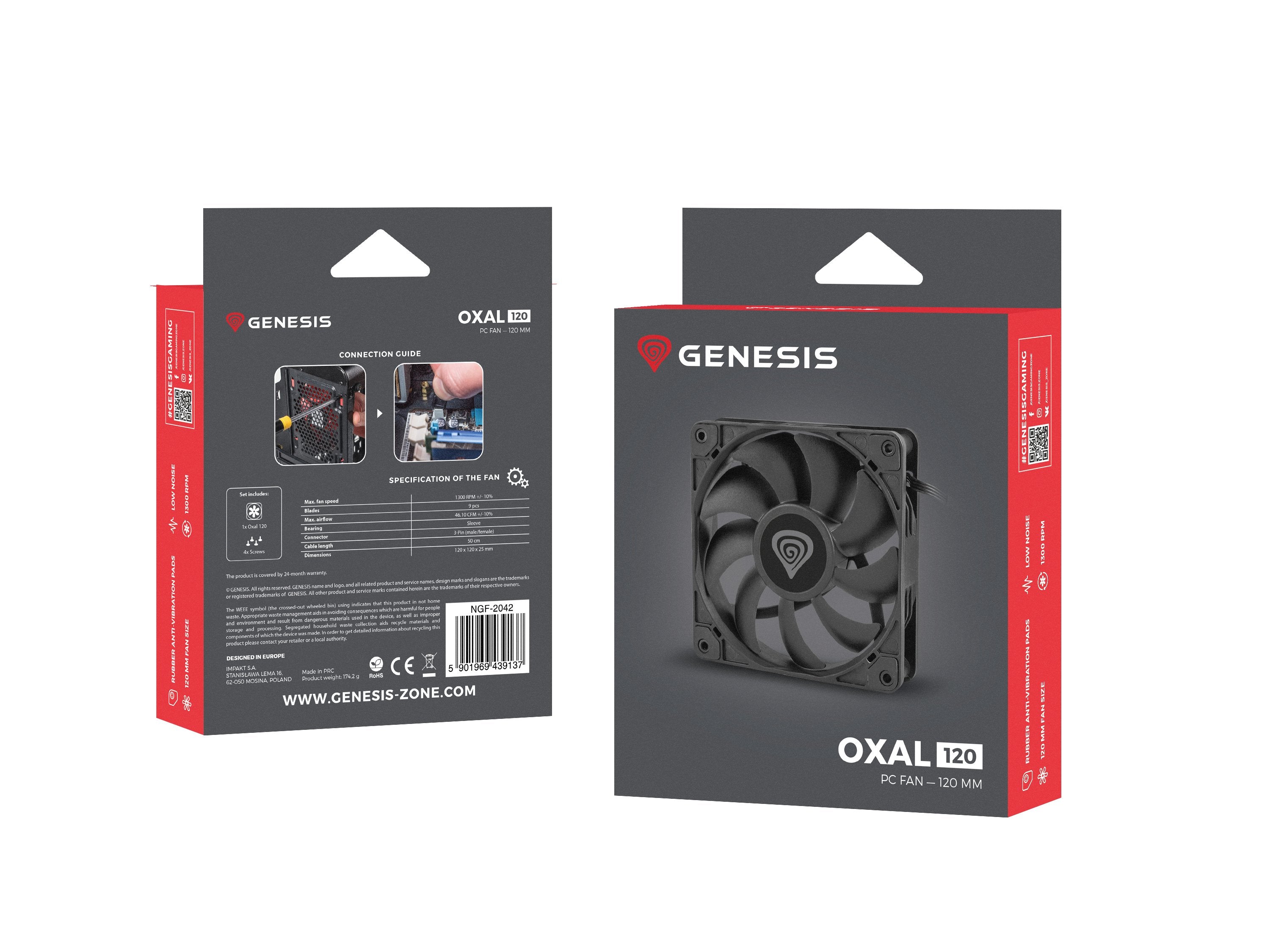 Ventilador  Genesis Case Fan Oxal 120