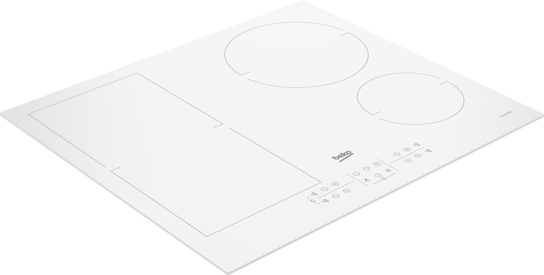 Beko Hii64200fmtw Hobs Blanco Integrado 60 Cm Con Placa De Inducción 4 Zona(S)