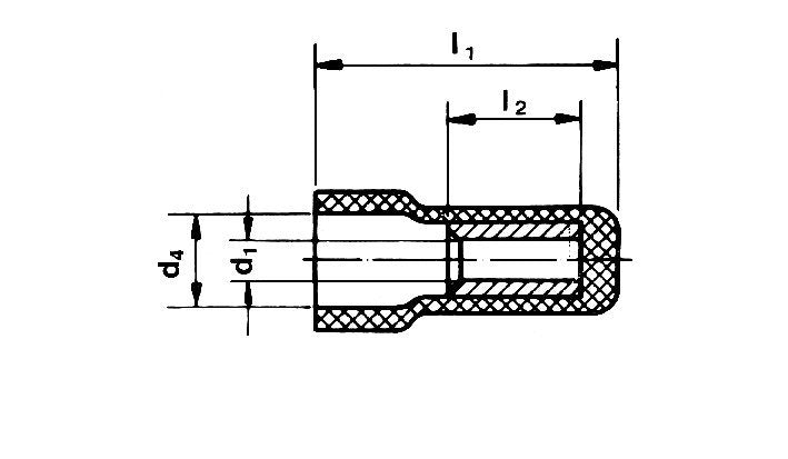 Klau Endverbinder 4-6qmm 1150 E-Cu Verzinnt Isolierhlse: Pe