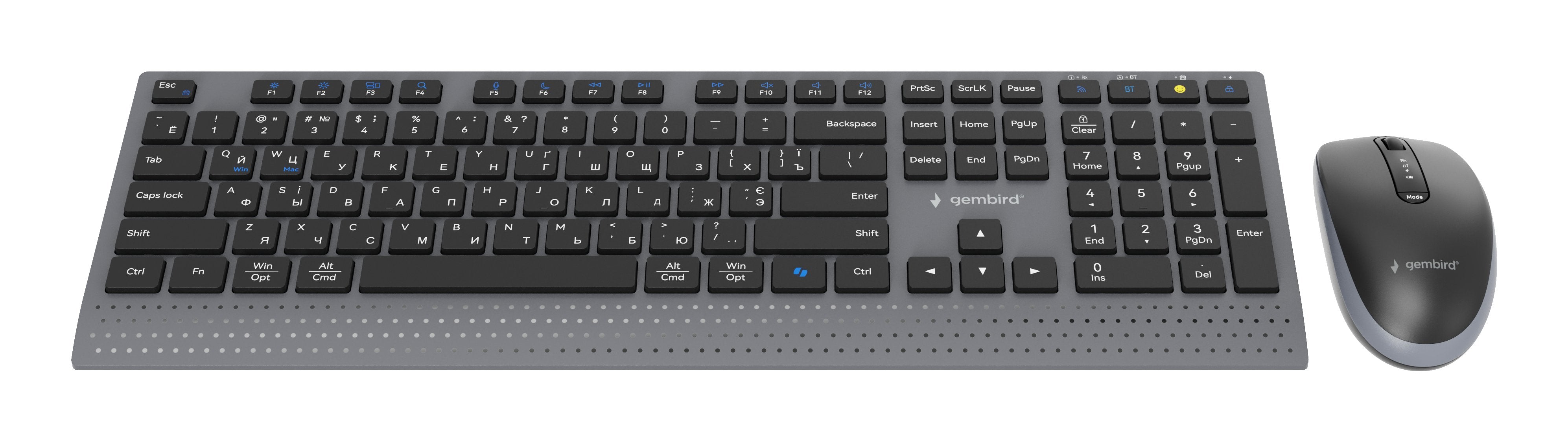Keyboard +Mouse Wrl Cyrillic/Bk Kbs-Wps-02-Cyrl Gembird