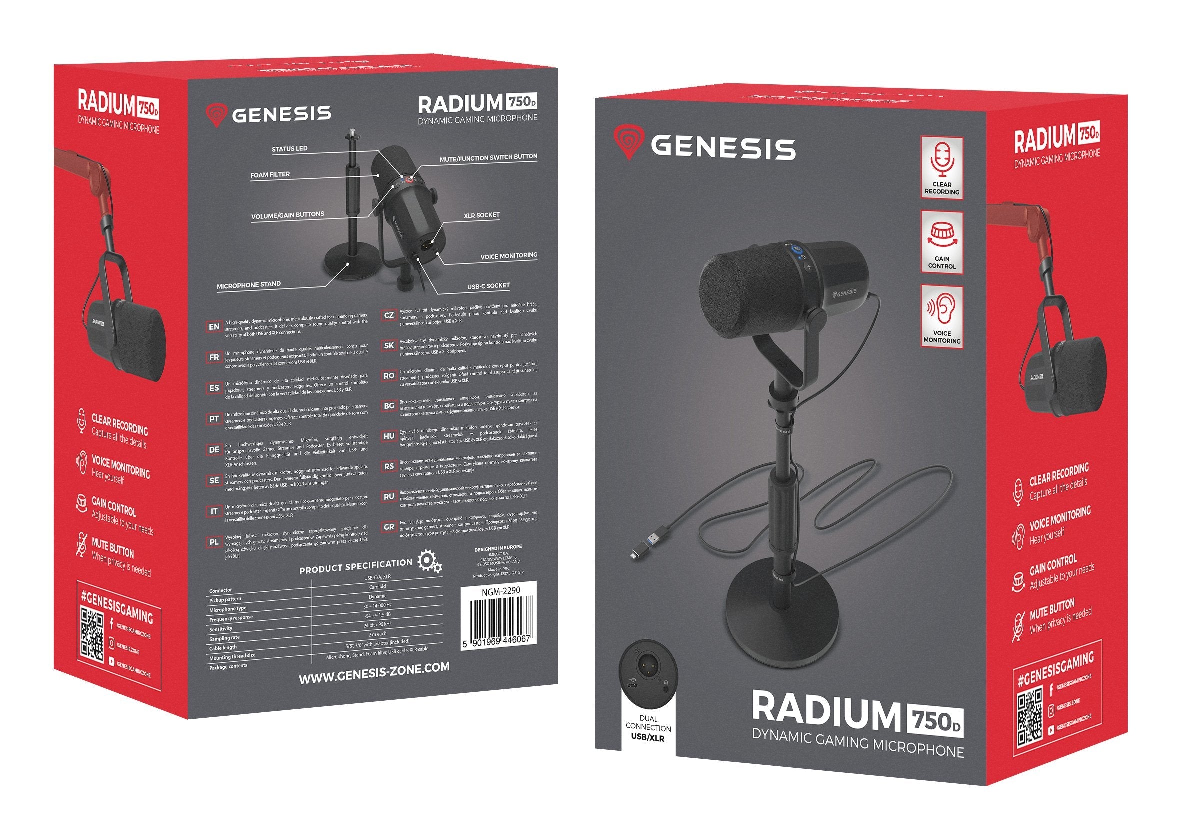 Genesis Gaming Mikrofon Radium 750d