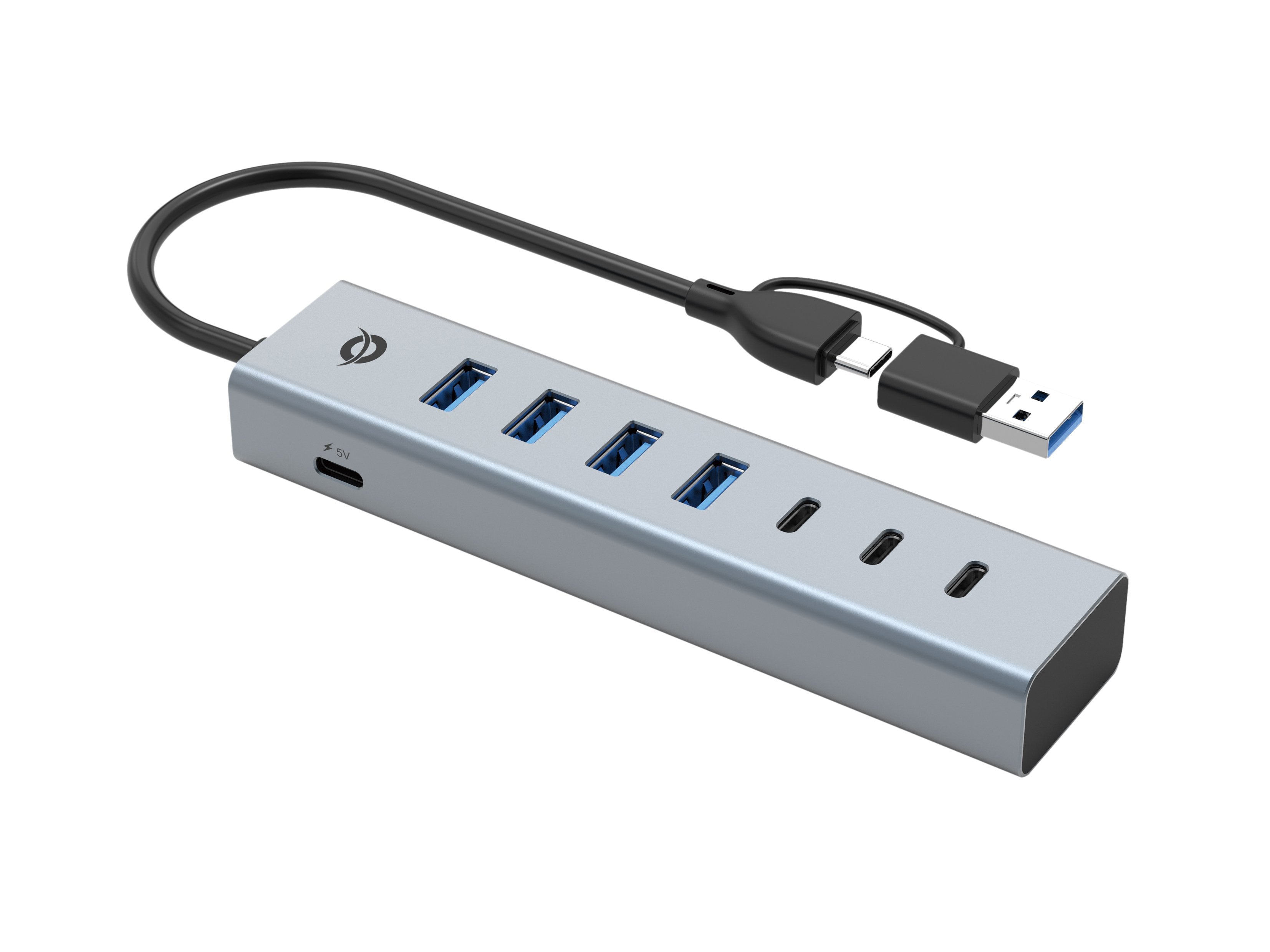 Conceptronic Usb-Hub 7-Port 3.2 C->4x3.0 3xusb-C O.Netz. Gr