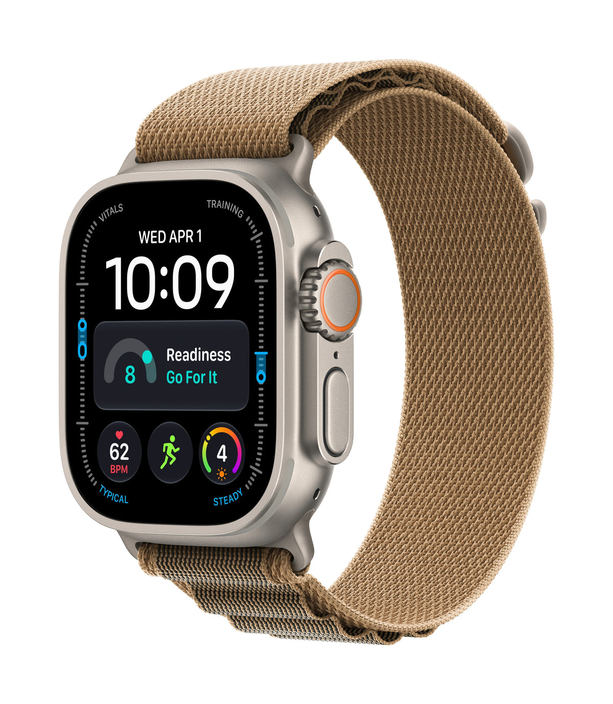 Apple Watch Ultra 4 (Titan Natural, 49 Mm, Alpine Loop Wüstensand L, Cellular) Mjag4qf/A