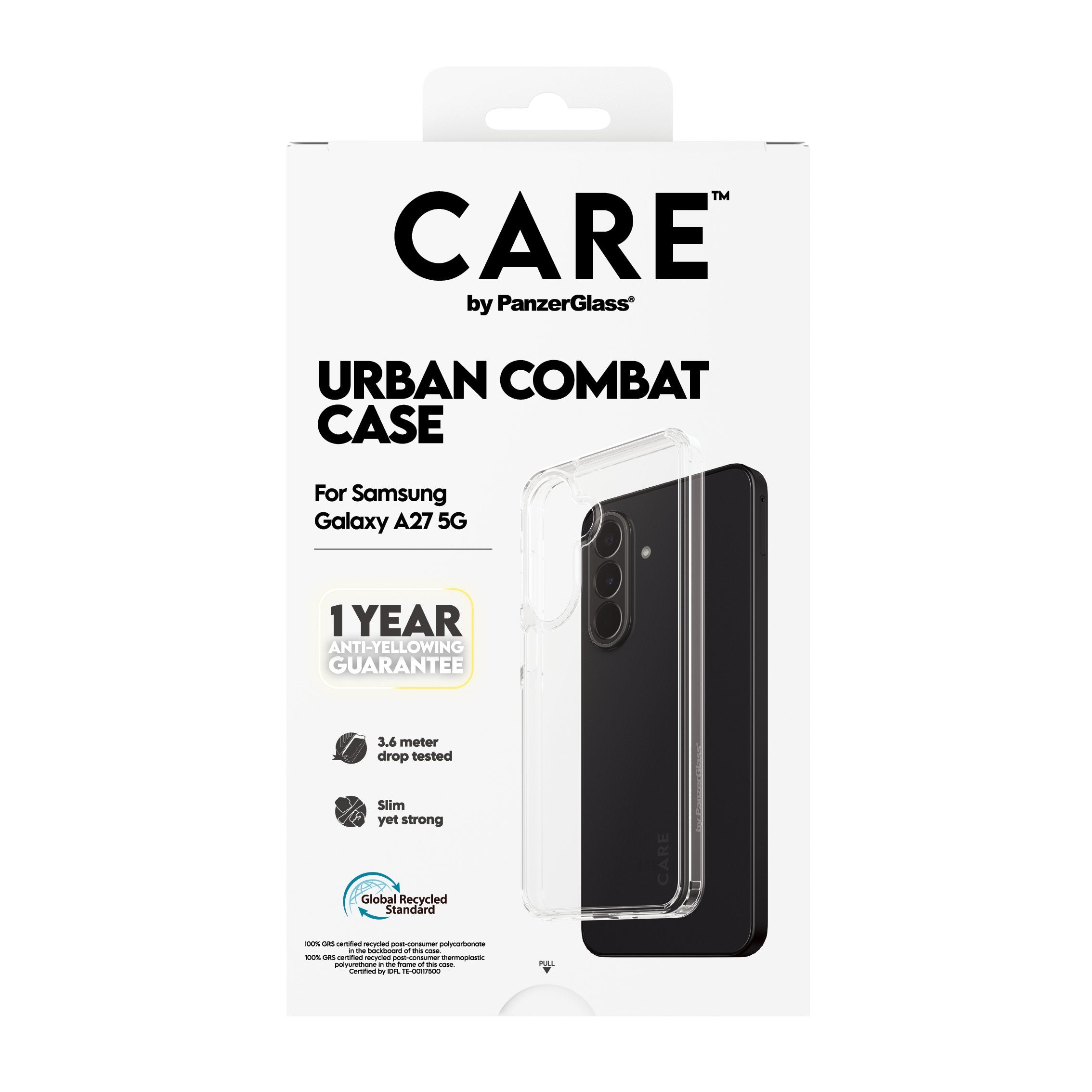 Panzerglass Care By Urban Combat Case Transparent M. Clear Frame Samsung Galaxy A27, Cover, Samsung, Samsung - Galaxy A27 5g, Transparent