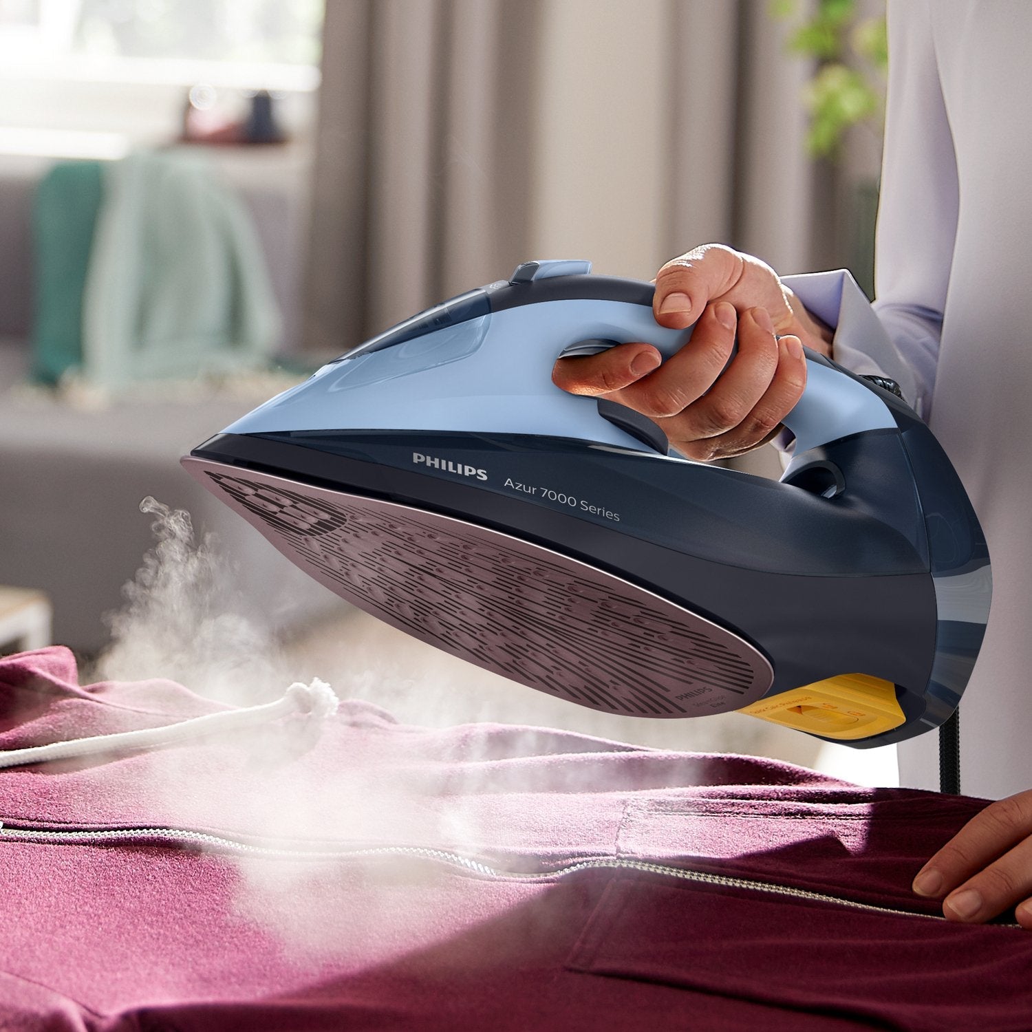 Philips 7000 Series Dst7041/20 Plancha De Vapor Hv De Color Azul Claro/Oscuro