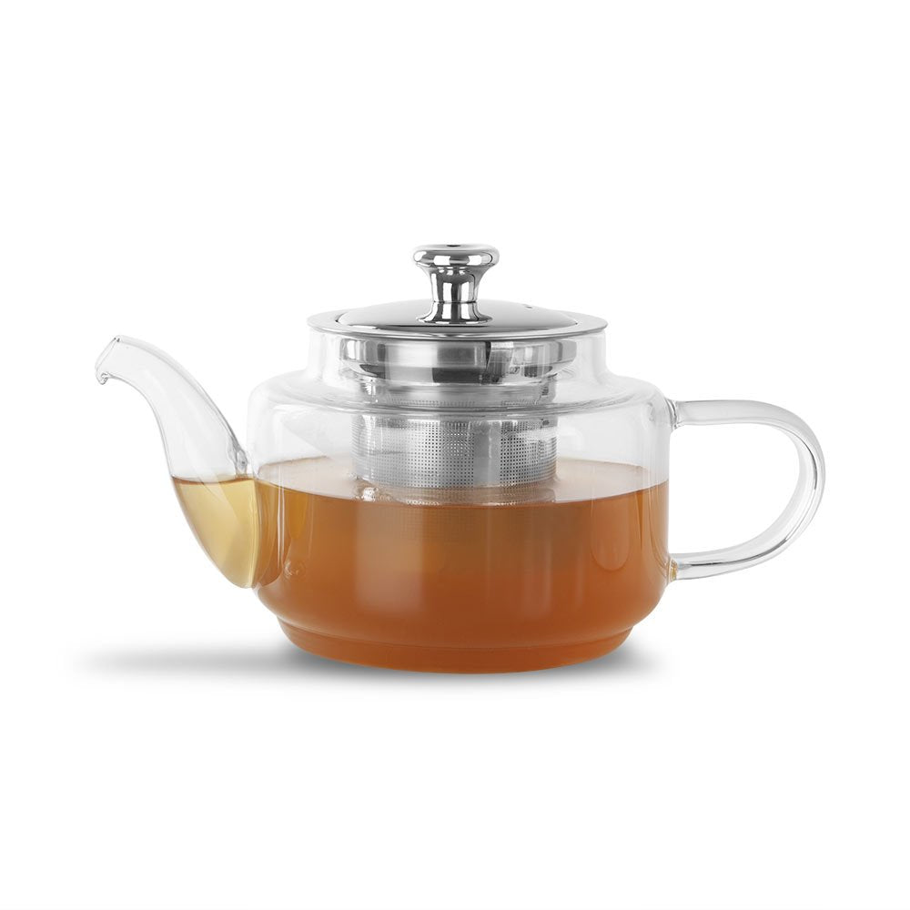 Tetera De Vidrio Orbegozo Ttc 700  Borosilicato - Resistente Al Calor - Filtro Y Tapa De Acero Inoxidable - Capacidad
