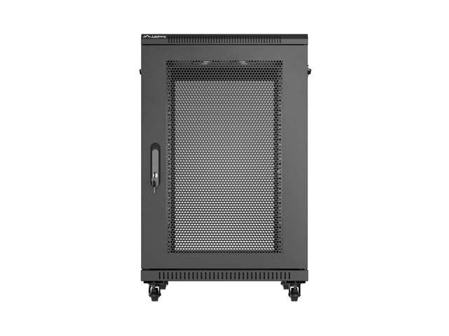 Lanberg Rack Cabinet 19 " Free Standing 18u 600x800 Flat Pack With Mesh Door Black