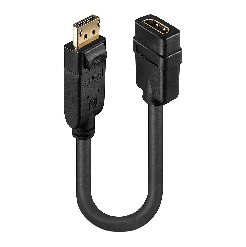 Lindy 41005 Adaptador Displayport Hdmi Negro 0,15 M