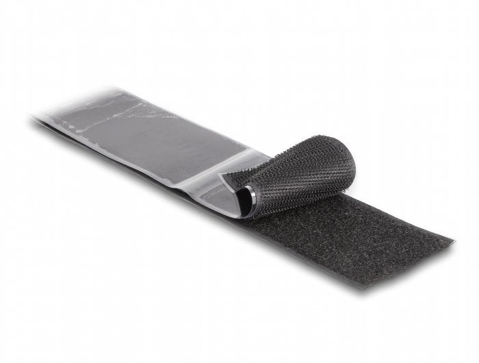 Strapazierfähiges Klettband Selbstklebend Mit Haft- Und Flauschband L 25 M X B 50 Mm Schwarz