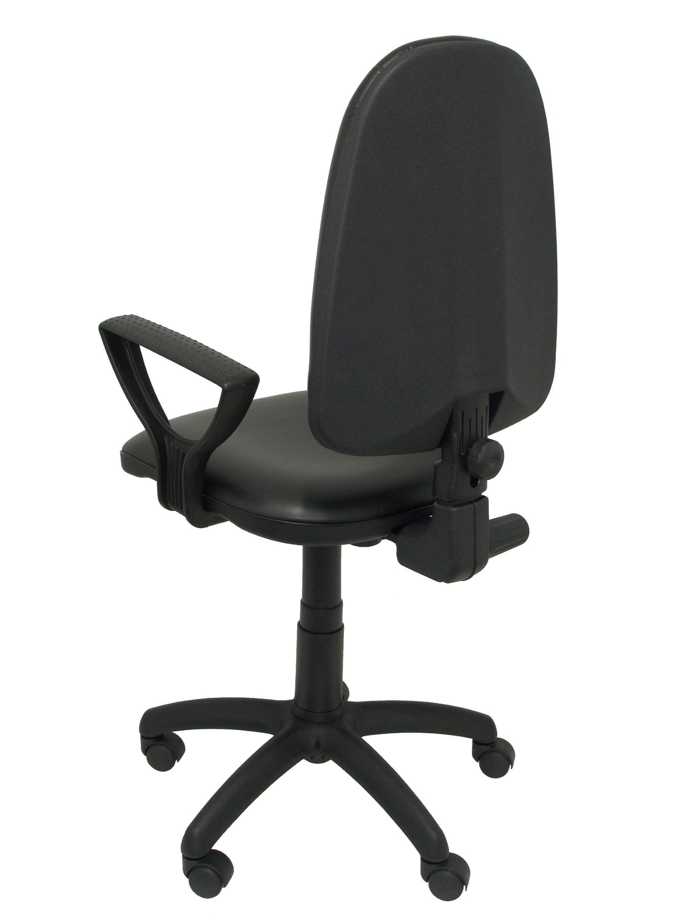 Silla Ayna Similpiel Negro Con Brazos