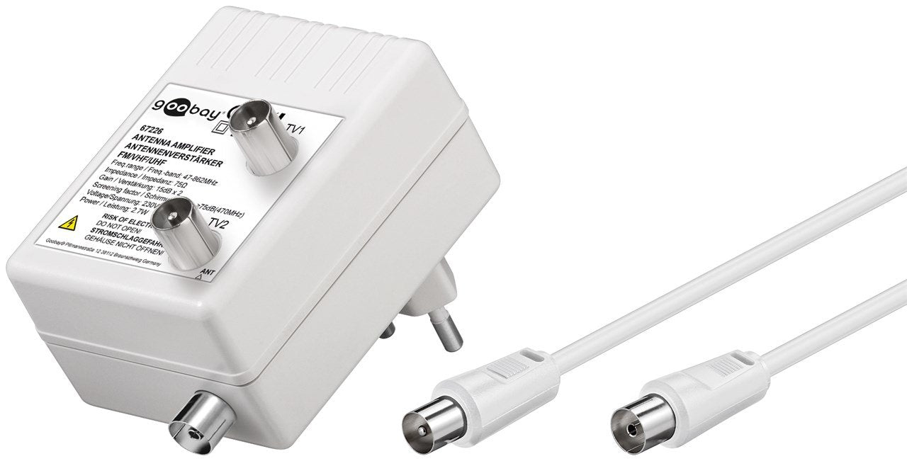 Goobay Tv Amp 2x10db Amplificador Señal De Tv