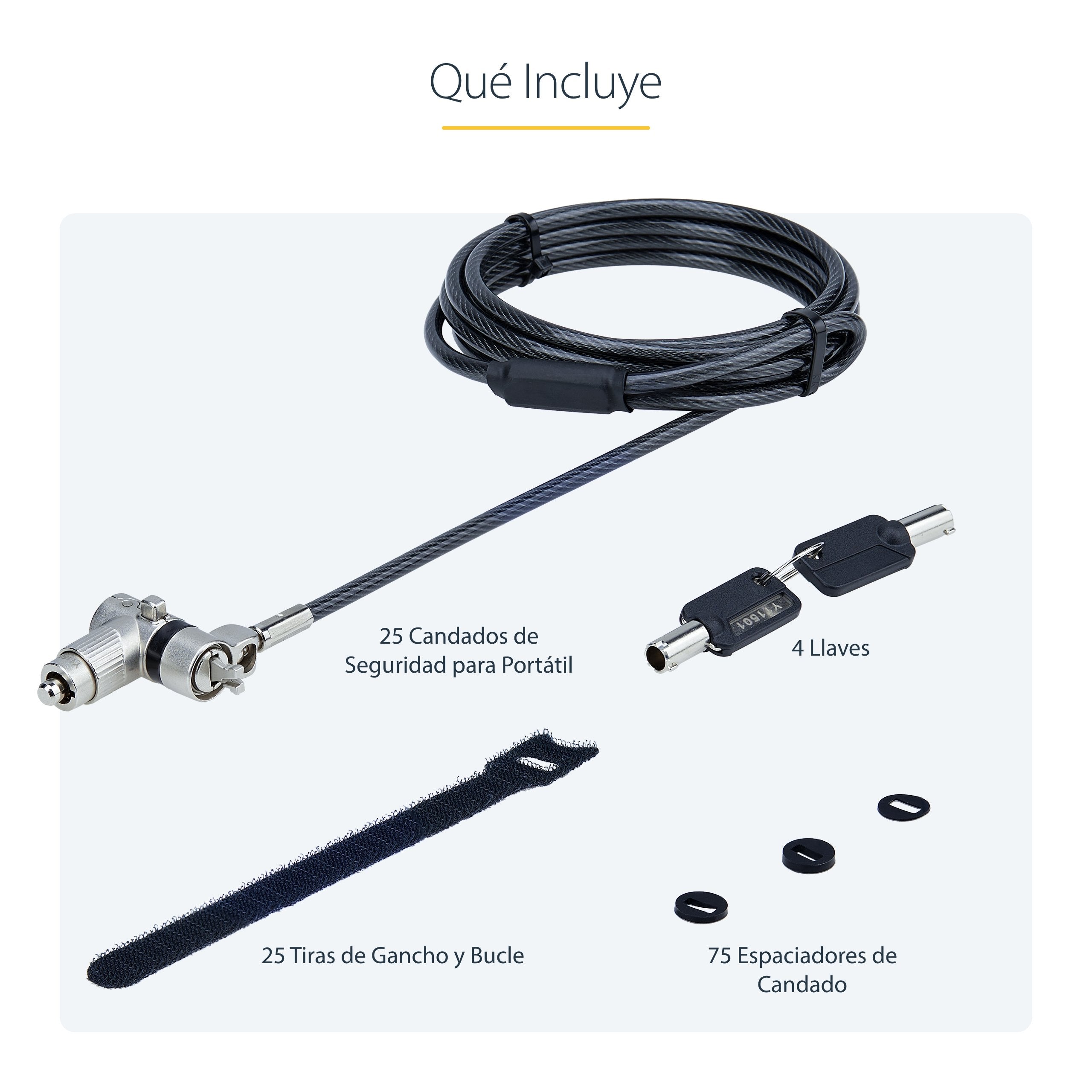 Startech.Com Univka25-Laptop-Lock Cable Antirrobo Negro 2 M