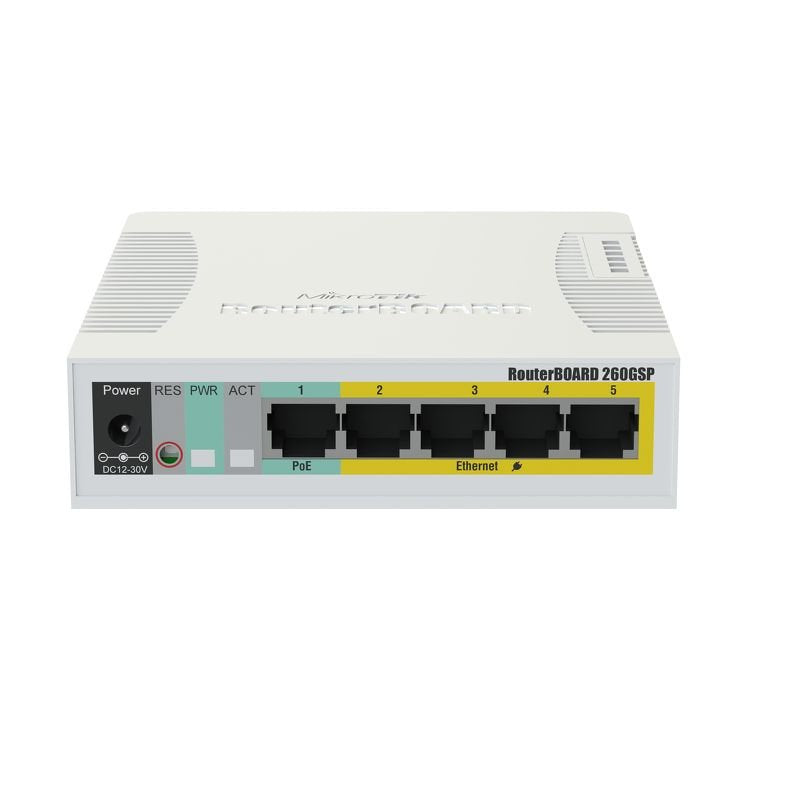 Mikrotik Rb260gsp Switch Gestionado Gigabit Ethernet (10/100/1000) Blanco Energía Sobre Ethernet (Poe)