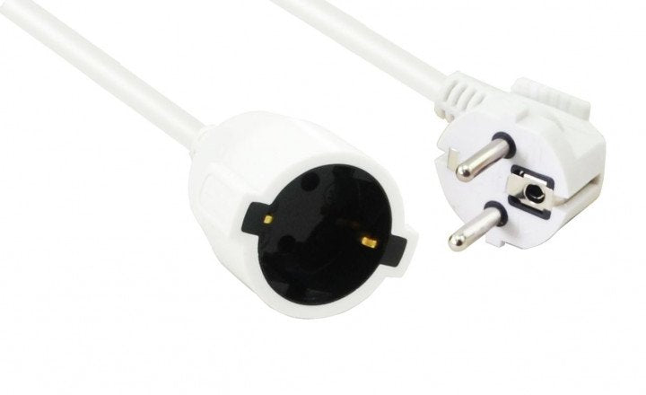 Helos Cable De Extensión, 3-Polig, Blanco, 5,0m