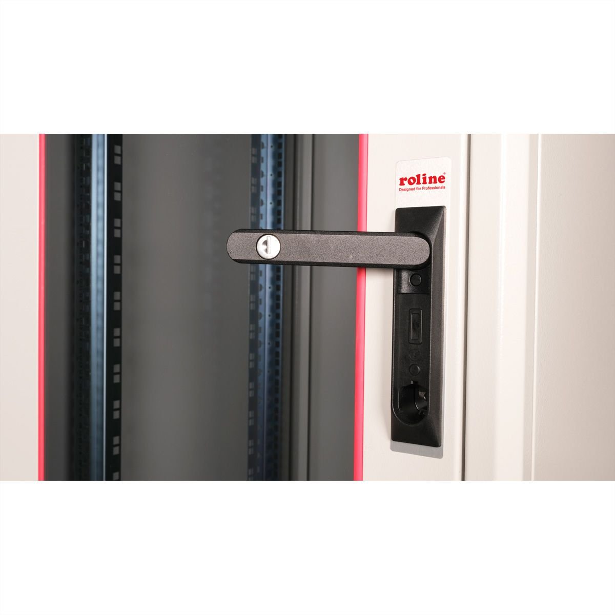 Roline 19-Zoll Netzwerkschrank Basic 22 He, 600x600 Bxt Glastr Grau