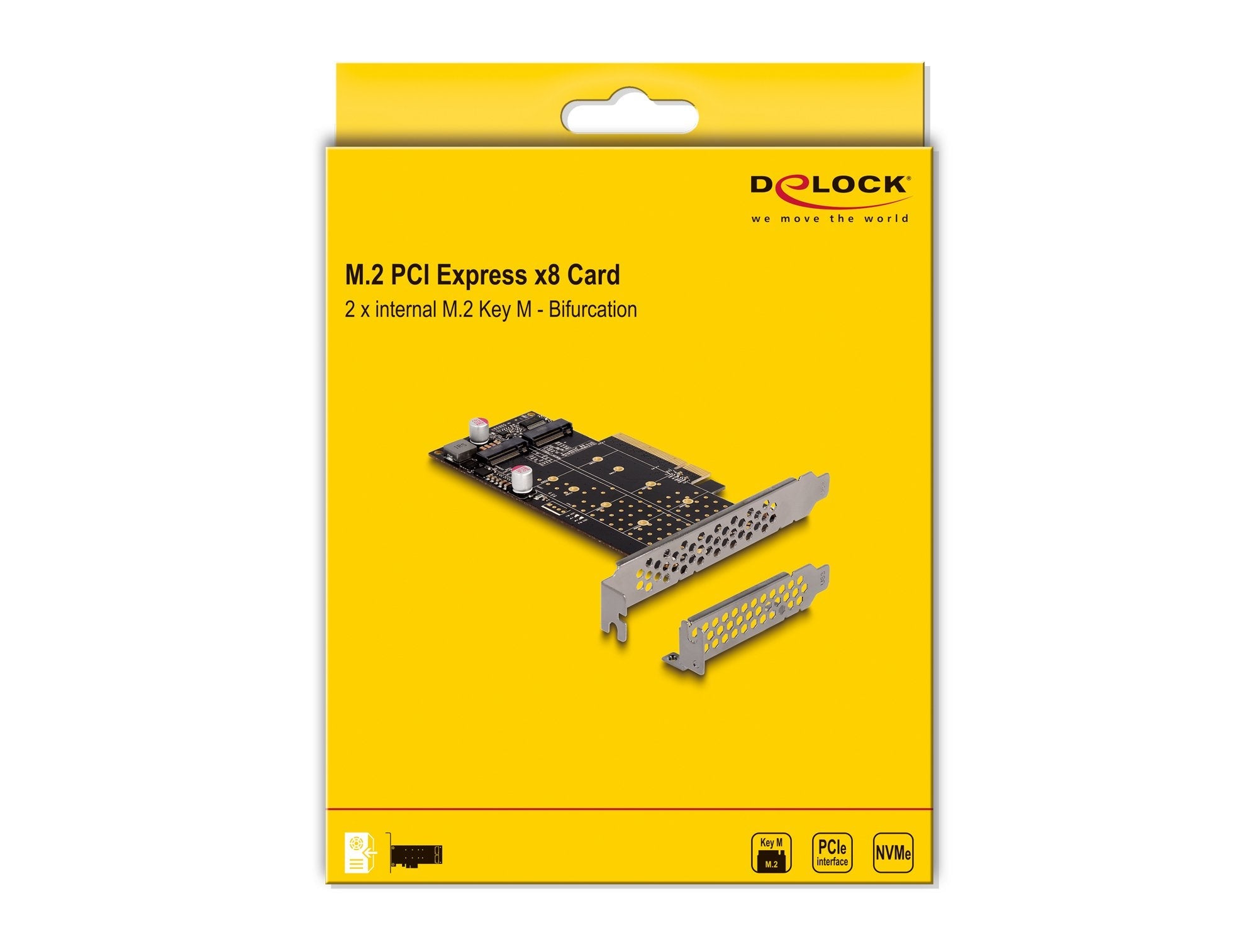 Pci Express X8 Karte Zu 2 X Intern Nvme M.2 Key M - Bifurcation - Low Profile Formfaktor