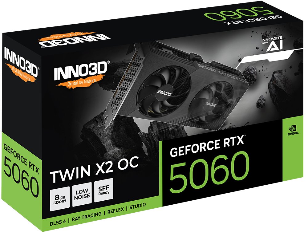 EAN 8886307702517 - INNO3D GeForce RTX 5060 TWIN X2 OC V2 NVIDIA 8 GB GDDR7 imagen 2