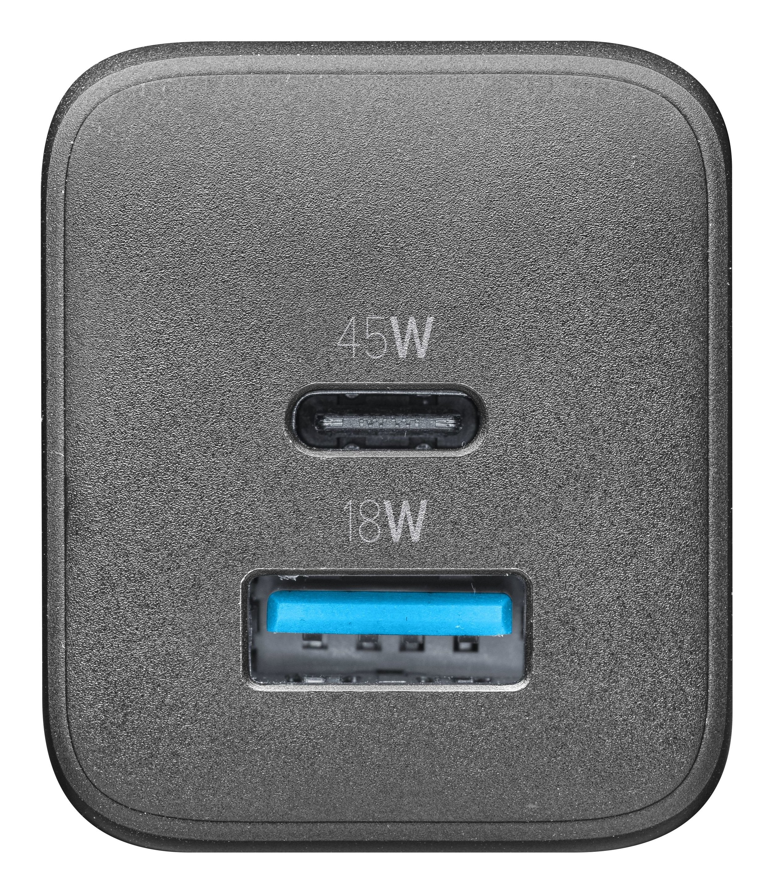 Cellularline Charger Multipower Micro 45w Gan 2 Ports Negro