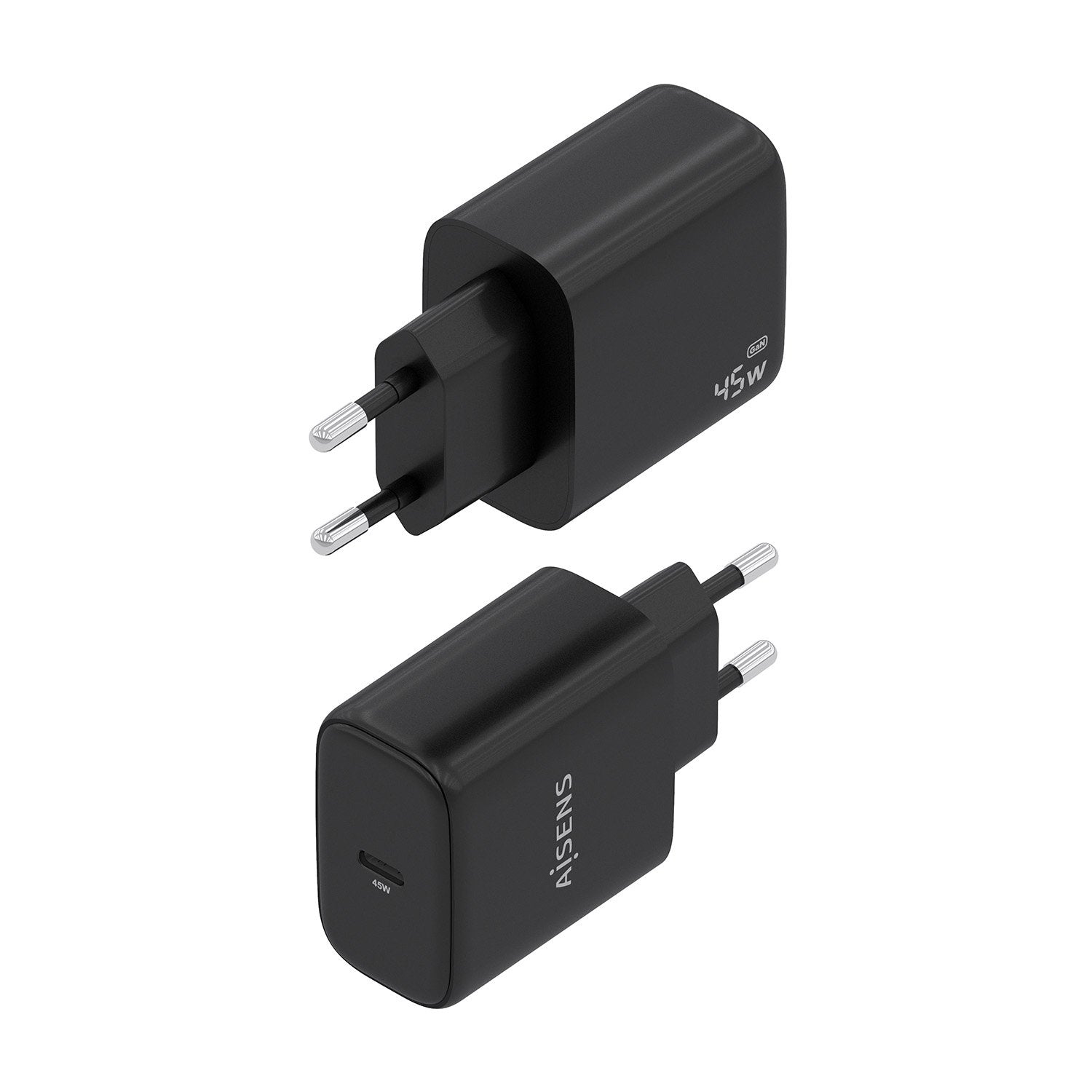 Aisens Cargador Gan 45w, 1xusb-C Pd3.0, Negro
