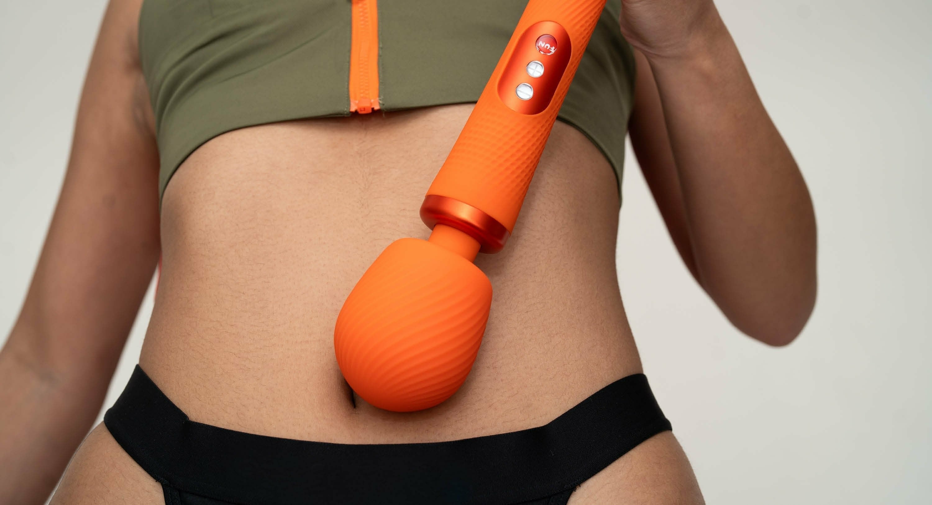 Fun Factory - Vim Wand Rumble Vibrador Recargable Silicona Naranja