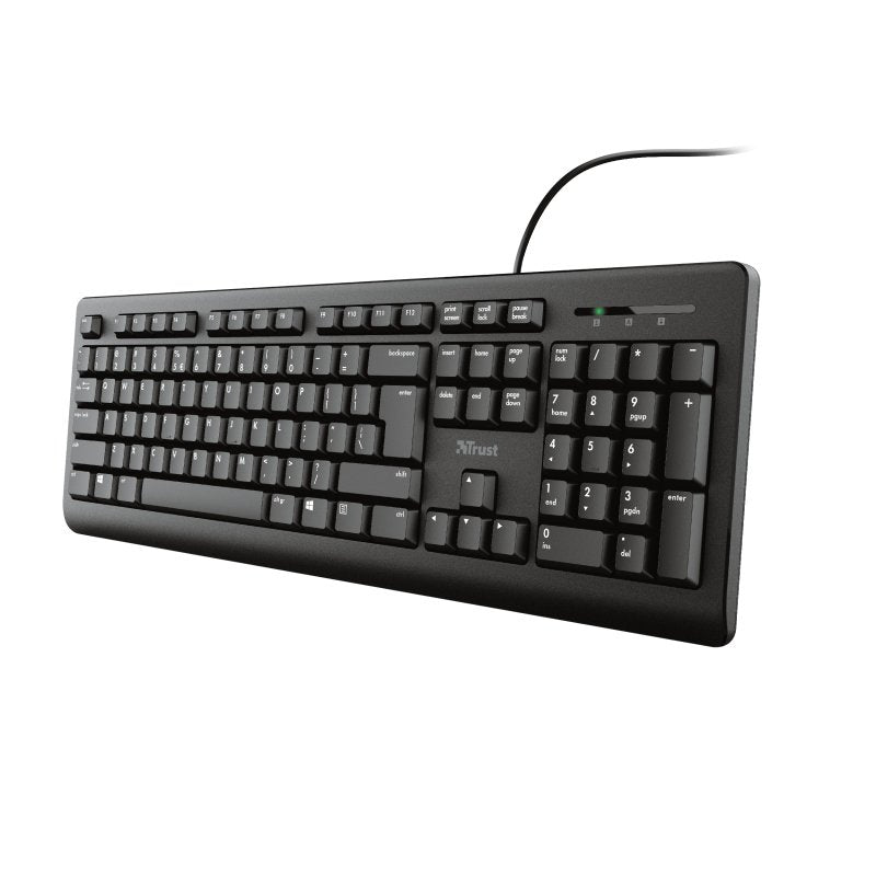 Trust Primo Teclado, Distribución Alemana Qwertz, Resistente A Líquidos, Leiser Tastenanschlag