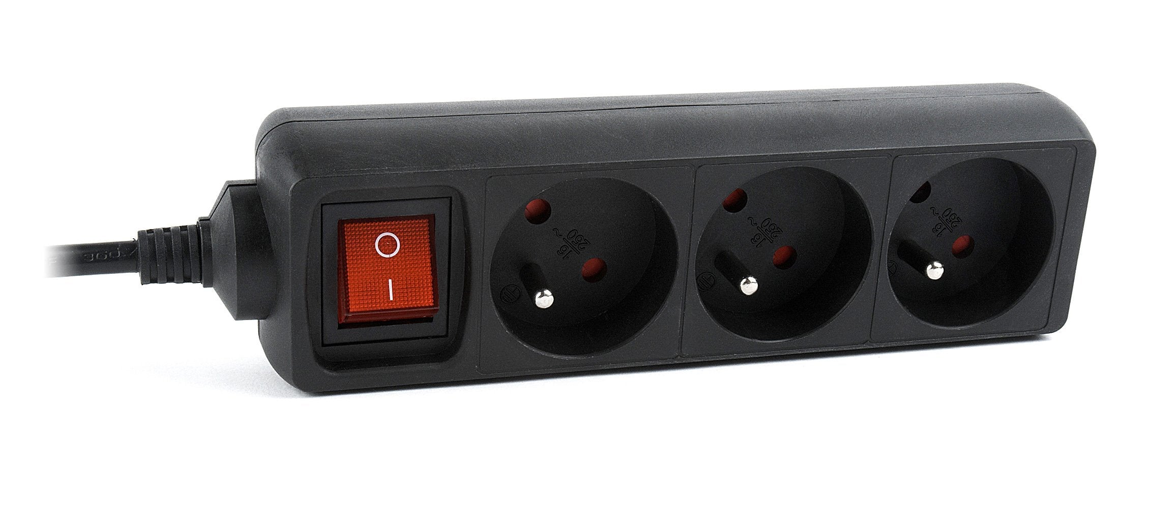 Gembird Energenie Regleta Eg-Psu3f-01 3 X Tipo E 10 A 0,60m Negro