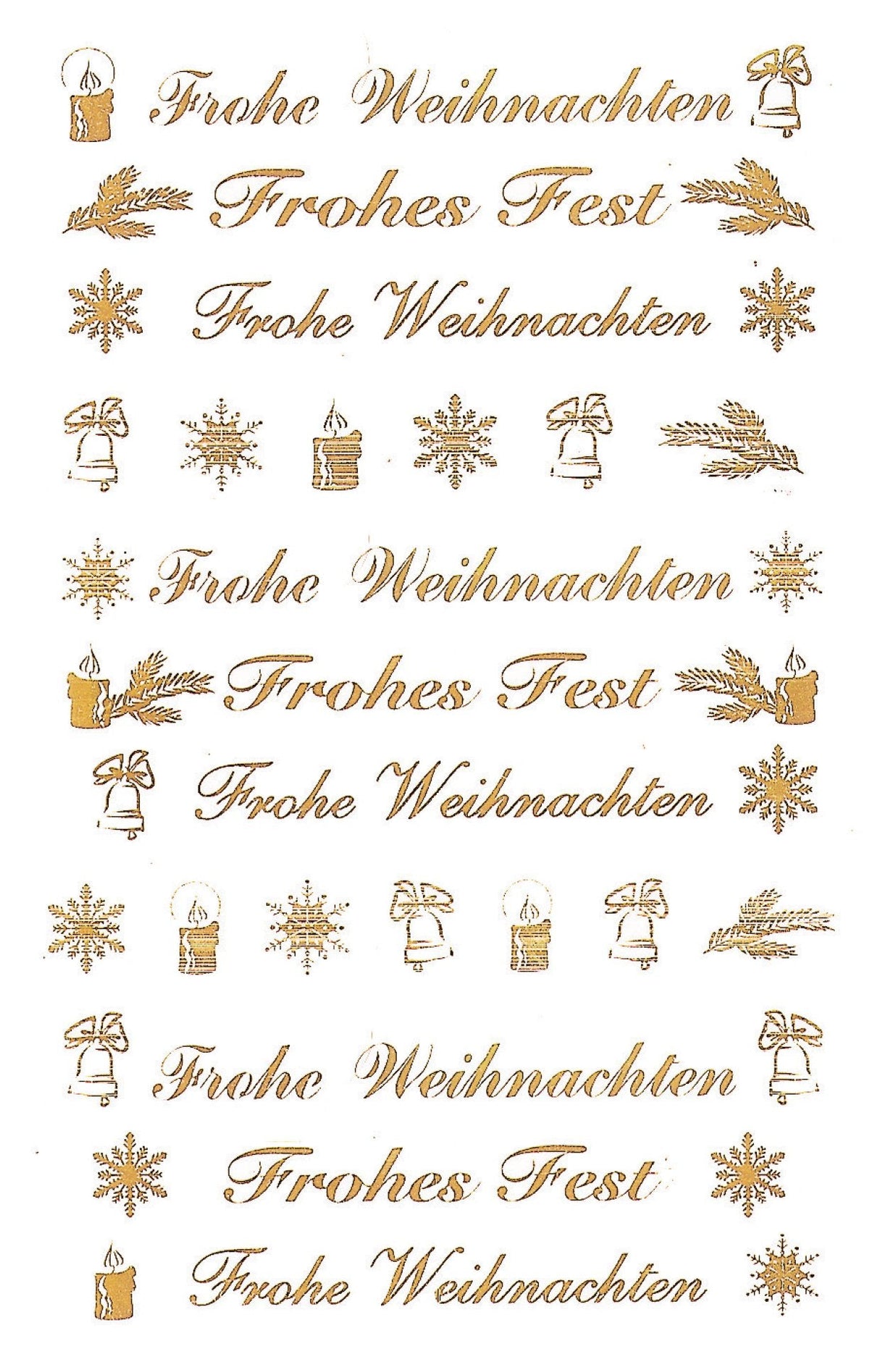 Avery Zweckform Aufkleber Frohe Weihnachten, Dorado, 9 Etiquetas