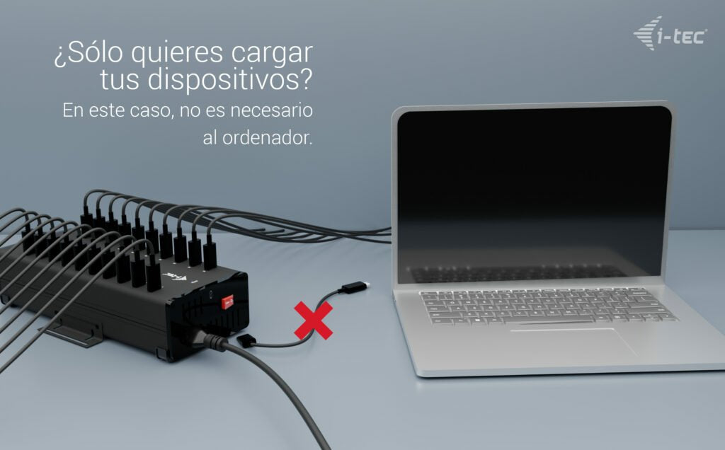 I-Tec Usb-C Usb-A Metal Charging+Data Hub 15w Per Port 20x Usb-C Integrated Power Adapter 360w
