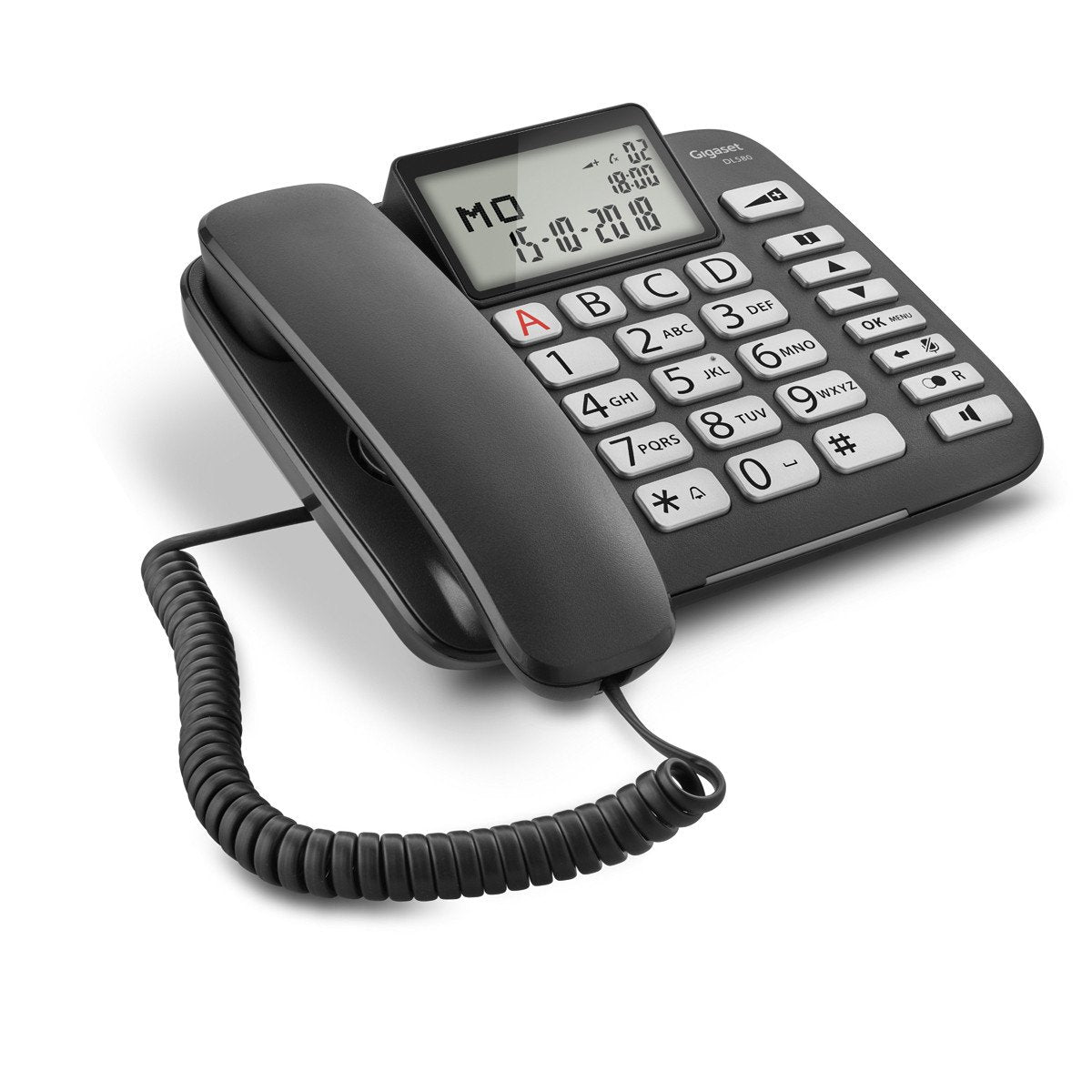 Gigaset Dl580 Teléfono Fijo Teclas Grandes Negro
