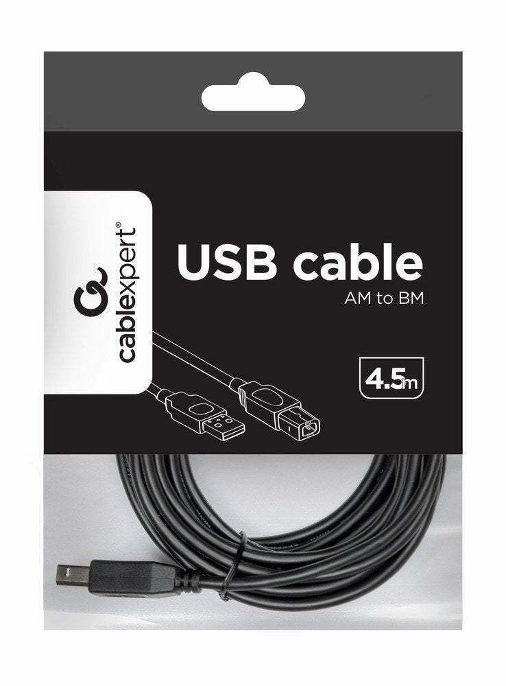 Gembird Cable Usb 2.0 Tipo A/B M/M 4.50m (Impresora) Negro