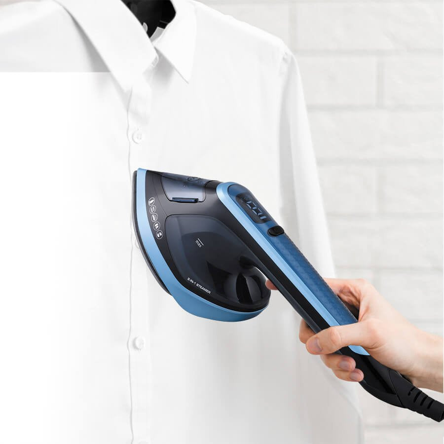 EAN 4820096553084 - Maestro MR-315C vaporizador para ropa Vaporizador manual de prendas 0,18 L 1800 W Negro, Azul imagen 3