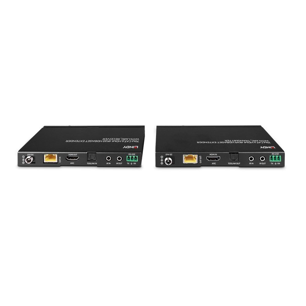 Lindy 70m Cat.6 Hdmi 4k60 Hdbaset Extensor M Arc Ir&Rs-232
