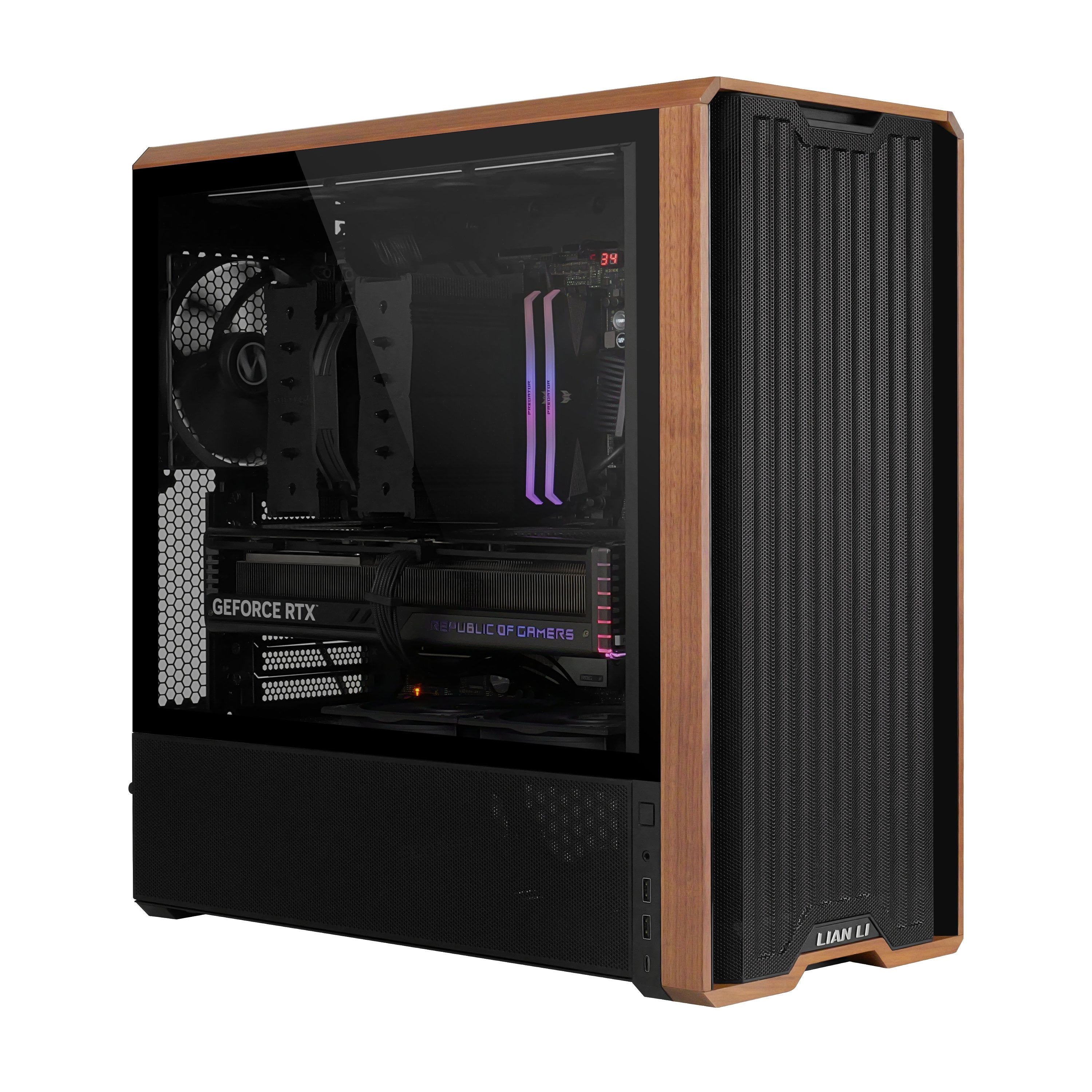 EAN 4718466015853 - Lian Li Lancool LAN217X carcasa de ordenador Midi Tower Negro, Madera imagen 19