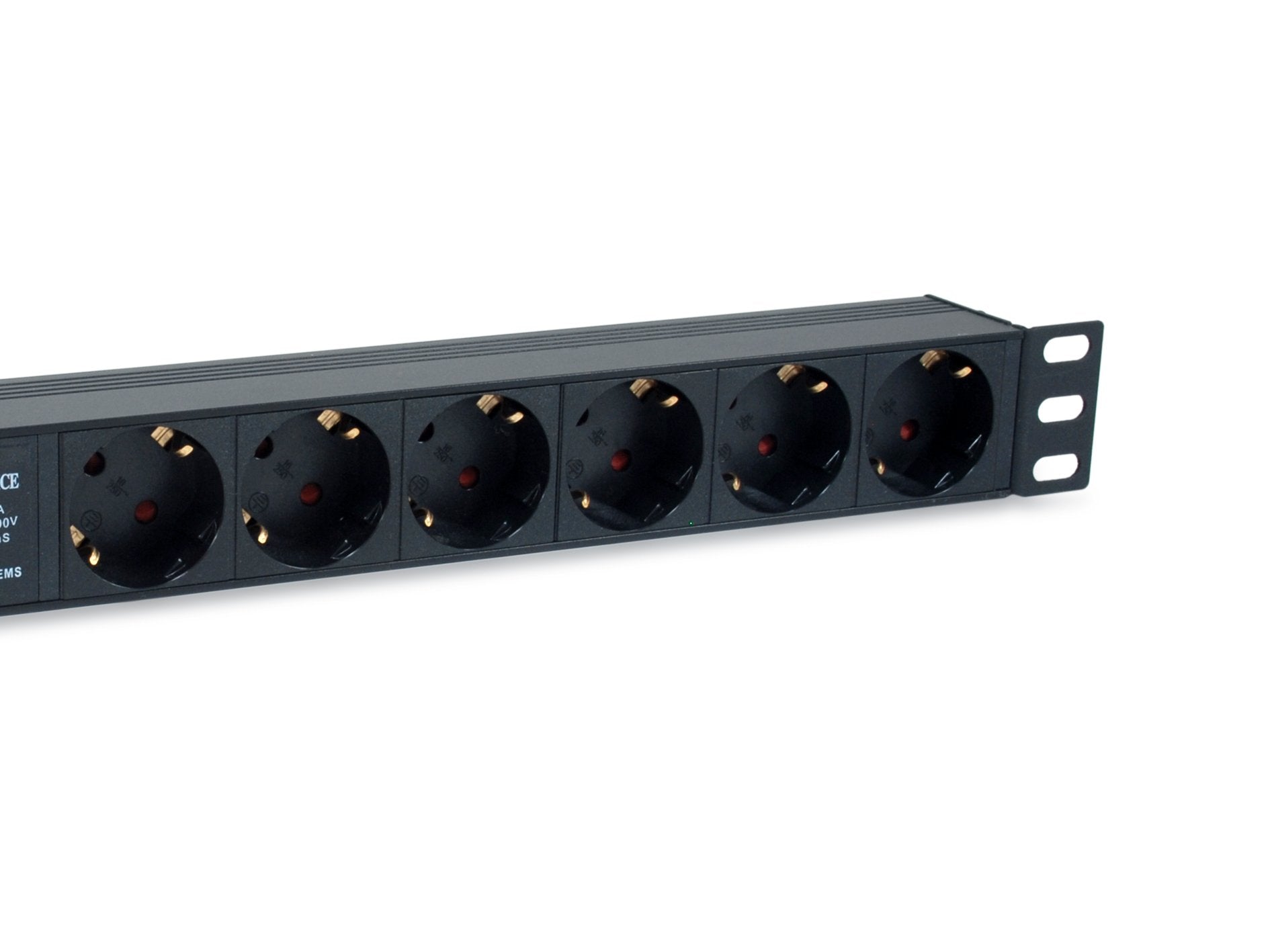 Regleta Alimentacion Aluminio Rack 19" 1u 6 Tomas  Con Interruptor  Proteccion De Voltaje Y Filtro