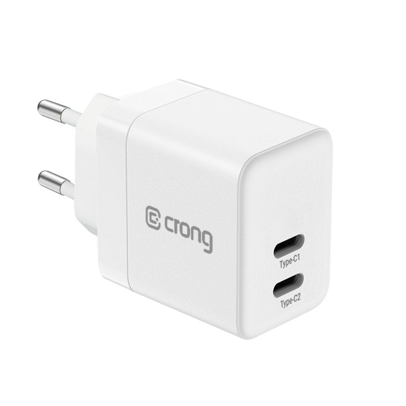 Ultra Compact Gan Ladowarka Sieciowa 2x Usb-C 35w Pd 3.0 Z Pps Biala