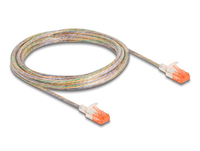 Delock 80356 Rj45 Cable De Red Cat.6a U/Utp Slim 5 M Transparente