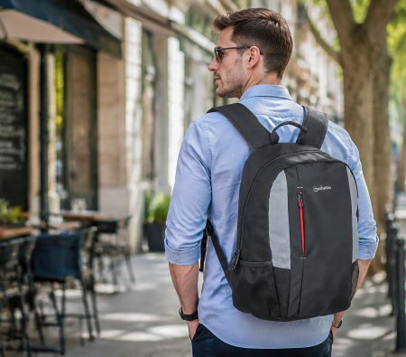 Manhattan York Laptop-Mochila 16" Negro Gris