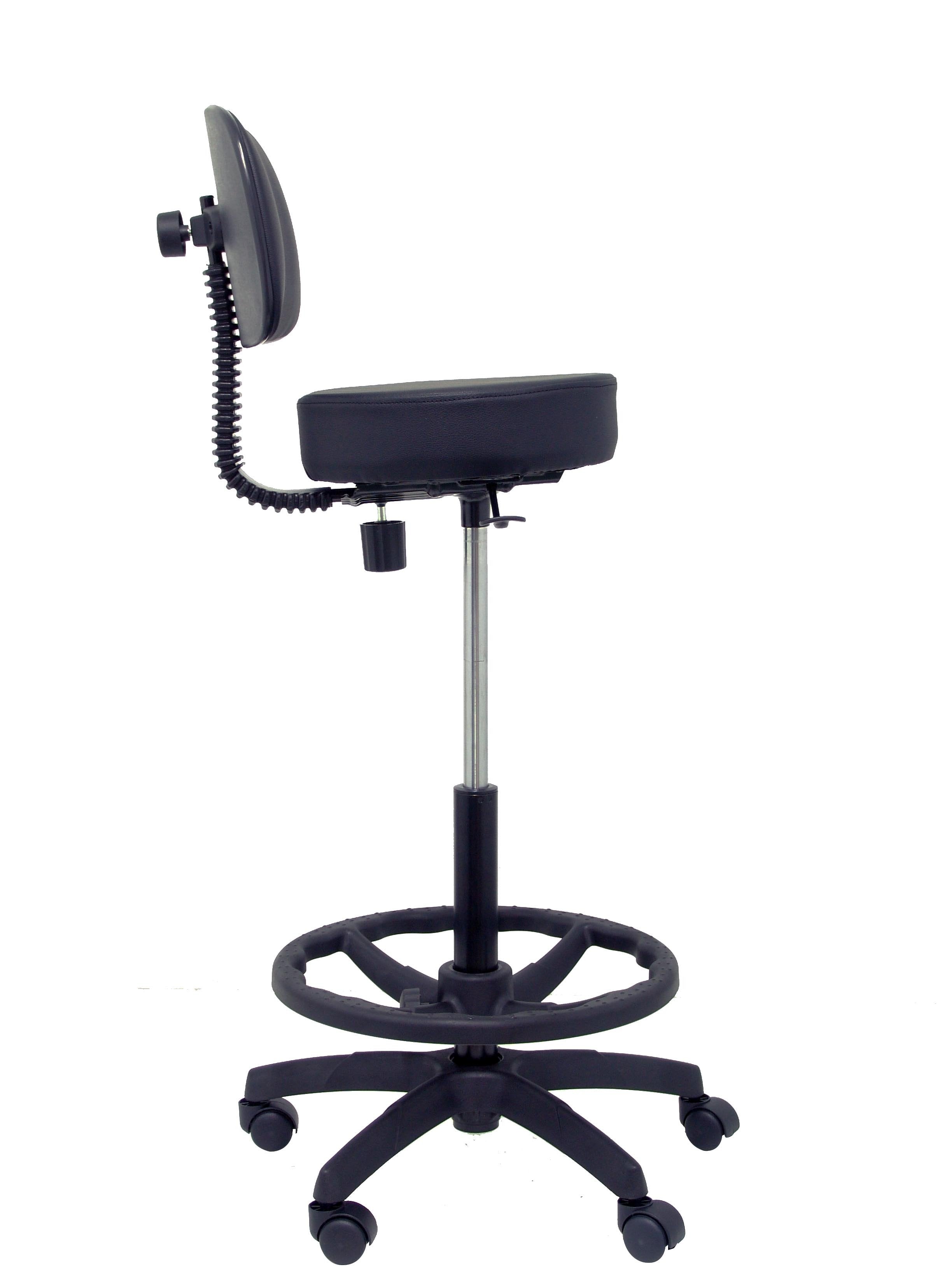 Taburete Llanos Similpiel Negro T01clspne