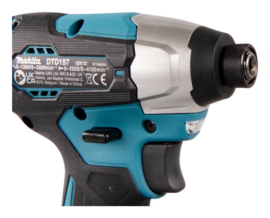 EAN 0088381738576 - Makita DTD157Z atornilladora de impacto con batería 1/4" 3000 RPM 140 Nm Negro, Verde 18 V imagen 13