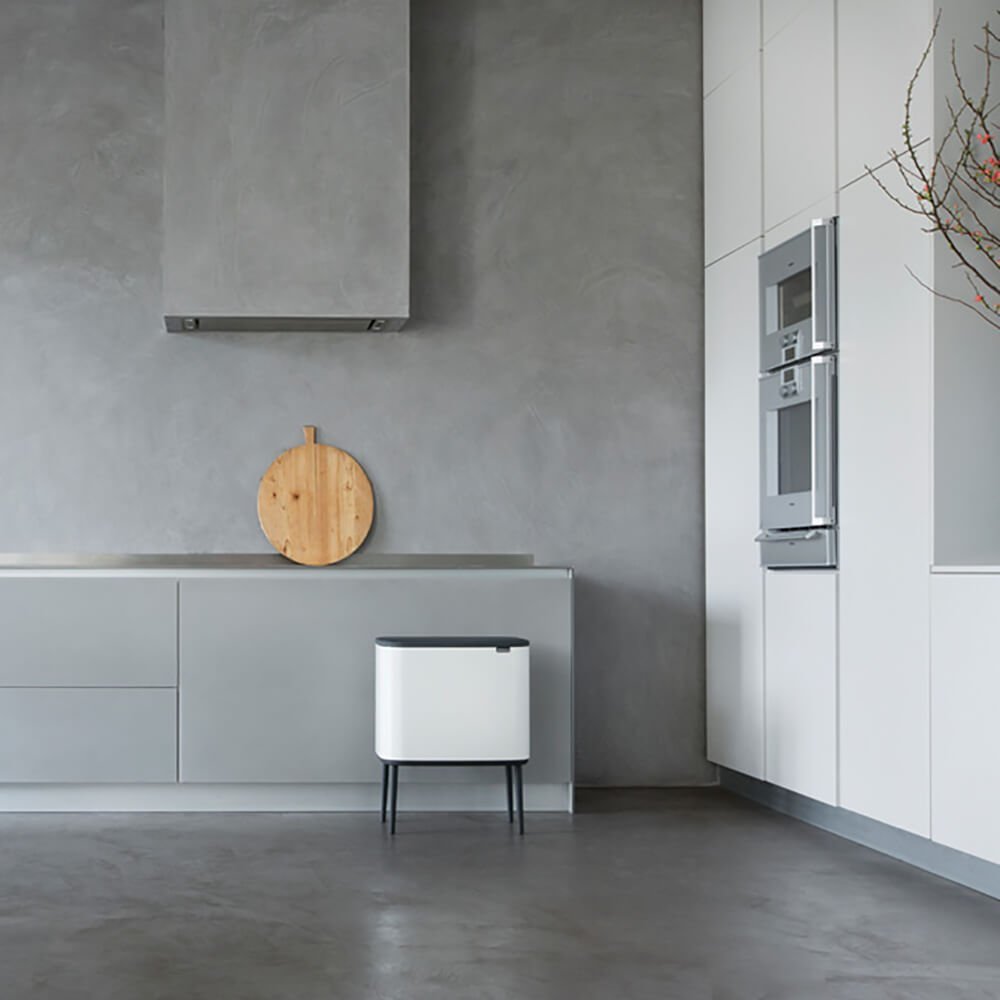 Brabantia Mülleimer Bo Touch Bin Weis, 11 + 23 L