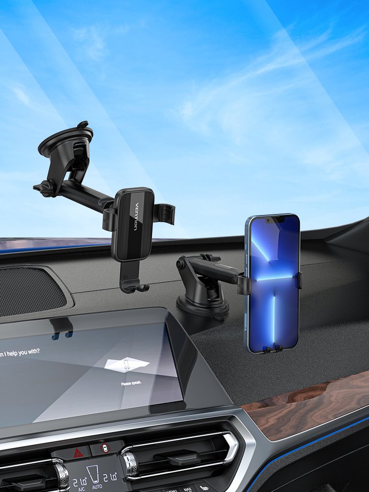 Soporte De Smartphone Para Coche Vention Kcob0 Negro